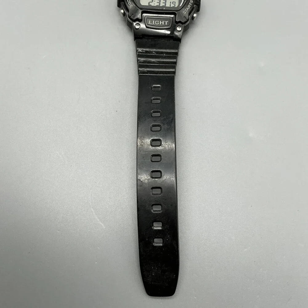 Casio 3225 W-214HC Mens Watch 45mm Black Illuminator Alarm Chrono New Battery
